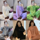 thumbnail image 4 of Pijama de mujer con estampado de gofres de primavera y otoño e invierno con cara sonriente, traje deportivo de verano de manga larga, ropa de casa, 4 of 6