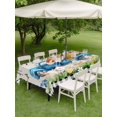 thumbnail image 3 of Outdoor Tablecloth with Umbrella Hole and Zipper, Black Plaid Easter Rectangle Table Cloth 54x80 Inch Waterproof Tablecloth, Truck Spring Floral Bunny Animals Rustic Picnic Table Cover for Patio, 3 of 7
