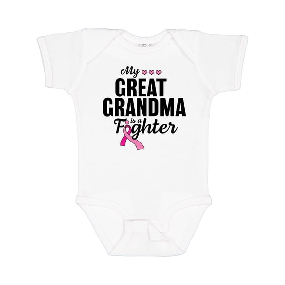 Inktastic Breast Cancer Awareness My Great Grandma is a Fighter Boys or Girls Baby Bodysuit