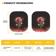 thumbnail image 5 of FOR U DESIGNS Red Rose Car Sun Shade Fashion Windshield Sunshade Universal Fit Block Sun Glare Auto Interior Decoration for SUV Truck, 2 Pack Auto Decorative Accessories, 5 of 5