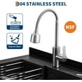 thumbnail image 5 of Rugerasy Stainless Steel Utility Sink,Freestanding Commercial Sink,Adjustable Leg with Hot and Cold Water Faucet,Hoses and Drain Kit,Large Laundry Tub for Kitchen,Garage,Bathroom,Outdoor Use, 5 of 7