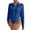 Blue, variant on Bodysuits for Women Dressy Solid Long Sleeve Button Down Shirts One-Piece Blouses Office Work Business Casual Tops S-XXL