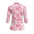 thumbnail image 3 of Uorisanigo Pink Ribbon Women's Dry-Fit Golf Polo Shirts Comfortable Versatile Women's 3/4 Sleeve Athletic Golf Shirts Casual Fashionable Workout Tops Stylish Pullover Workout Sports, 3 of 7