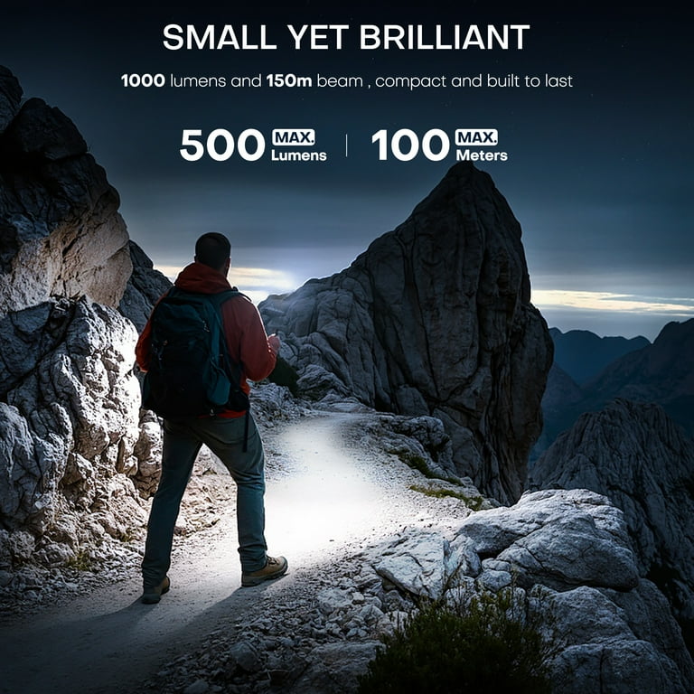 2 Pack Rechargeable EDC Flat Flashlights - 600 Lumens, 8 Modes, USB-C Charging With Magnetic Base For Camping & Emergencies