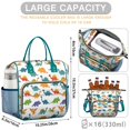 thumbnail image 5 of White Dinosaurs Colorful Species Pattern Womens Lunch Box for Work,Insulated Large Lunch Bag for Tween and Teen,Loncheras Para Mujer,Leakproof Adult Lunch Bag for Work,Beach,Travel,Picnic,Camping, 5 of 7