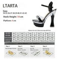 thumbnail image 7 of Women's Sexy 14cm Crystal High Heel Sandals Premium Chunky Heel Sandals 10365 Series LFD, 7 of 7
