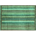 thumbnail image 1 of Ahgly Company Indoor Rectangle Abstract Turquoise Blue Modern Area Rugs, 7' x 9', 1 of 4