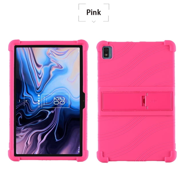 Case For TCL 10 Tab Max 4G/wifi 10.36 inch Tablet Safe Shockproof Silicone Stand Cover Hot Pink TCL 10 Tab Max