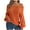 Orange, variant on Womens Long Sleeve T Shirts Crew Neck Hollow Out One Line Neck Off Shoulder Lantern Sleeve Sweater Solid Color Women Blouses Pullover (Gray,L)