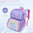thumbnail image 1 of Schoolbag Primary School students third to sixth grade children one two waterproof burden reduction Ridge protection backpack girls 6-12 years old, 1 of 4