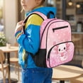 thumbnail image 3 of Jeiento Axolotl 13.5 Inch Lightweight Toddler School Bag for Preschool, Pink Kids Backpack for 2-5 Year Old Girls, 5 Compartment Bookbag, 3 of 7