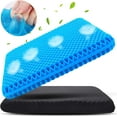 thumbnail image 1 of Cojín de gel grande para sentarse durante mucho tiempo (súper grande y grueso), suave y transpirable, cojín de gel para silla de ruedas que reduce el sudor, cojín de gel para silla para el dolor de c, 1 of 5