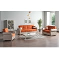 thumbnail image 5 of Ottomanson Convertible Accent Armchair with Hidden Storage, Firm Comfort Seating, Orange, 5 of 5