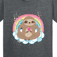 thumbnail image 4 of Inktastic Sloth Yoga Rainbow Youth T-Shirt, 4 of 5