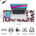 thumbnail image 5 of Long Mouse Pads for Desk,Red Floral and Petal Pattern Desk Mats on Top Of Desks, Desk Mouse Pad Extra Large with 3mm Non-Slip Base and Stitched Edge for Gaming,Office,Work,Home 31.5"x11.8", 5 of 6