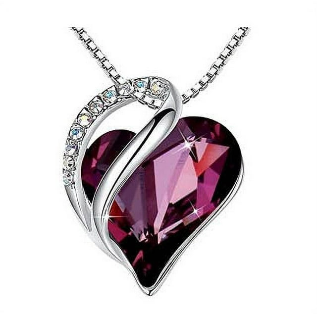 Collar con colgante de corazón de amor infinito chapado para mujer con fecha de nacimiento