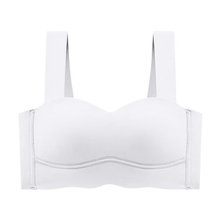 Lace Push-up Bra Women Full-Coverage Bra Feature V-Neck Nursing Bra Style W-1760 White S