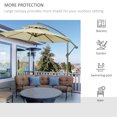 thumbnail image 6 of Outsunny 9 Offset Patio Umbrella with Base, Cantilever w/ Cross Base, Beige, 6 of 9