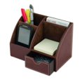 thumbnail image 1 of a3013-mocha-leather-desktop-organizer, 1 of 1