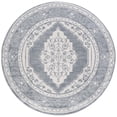 thumbnail image 3 of Madison Traditional 8' Round Cream and Gray Polypropylene Indoor Area Rug, 3 of 8