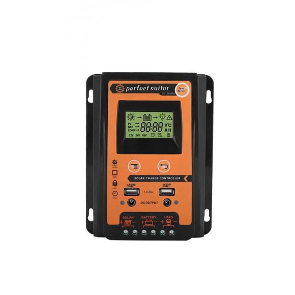 Kenally Controlador solar 70A PWM Controladores de carga Energía fotovoltaica Protección múltiple Suministros eléctricos para el Herramientas eléctricas 30A