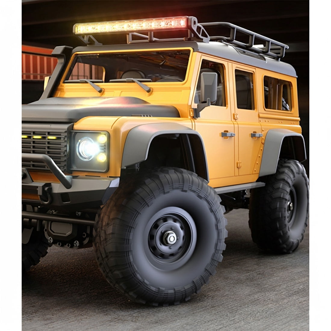 All-Terrain RC Rock Crawler Car, 1/16 Scale 2.4G Full-Proportional 4WD RC Climbing Car with LED Lights, Long Playtime, Collectible Gift for Adults (RTR Version)