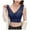 Dark Blue, variant on Fsqjgq Lace Bras for Women Camisole Tank Top Bra Ladies Underwear V Neck Floral Lace Full Coverage Sports Bra Comfort Sleep Everyday Bra Bralettes L