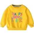 thumbnail image 2 of Chandails en Molleton pour Petites Filles 2025 Coton Manches Longues Col Rond Chandail-Over Chemise pour Enfants Jaune, 2 of 5