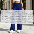 thumbnail image 3 of Ovbmpzd Yoga Pants for Women Blue Ladies Petite Wide-Leg Leggings High Waist Long Casual Leggings,XL, 3 of 6