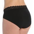 thumbnail image 4 of Vanity Fair Womens Flattering Lace Hi-Cut Brief, 6, Midnight Black, 4 of 4