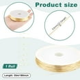 thumbnail image 2 of 55M Eco-Friendly Copper Wire Copper Beading Wire for Jewelry Making Long-Lasting Plated Real 14K Gold Plated 22 Gauge 0.6mm about 180.45 Feet(55m)/Set, 2 of 9