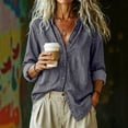 thumbnail image 7 of Ltctricy Women's Button down Denim Shirt Collared Casual Long Sleeve Tops Fall Loose Fit Trendy Jean Shirt, 7 of 7
