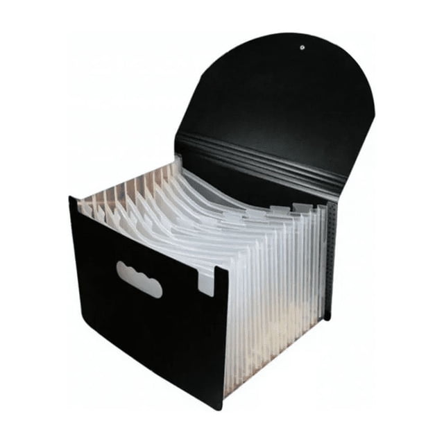 Carpeta De Archivo Ampliable Acordeón Belug Tamaño A4 24 Bolsillo negro