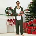thumbnail image 4 of qolati Family Christmas Onesie Adults Christmas Pajamas Jumpsuit Xmas Ears Hoodies Rompers Flannel Matching Sleepwear Hooded Warm Loungewear, 4 of 5