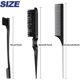 thumbnail image 2 of (Negro) Cepillo para cardar, 6 piezas, peine de cola, peine de doble filo, juego de cepillos para peine, cepillo para abordar, para peluquería, mujeres, hombres, 2 of 5