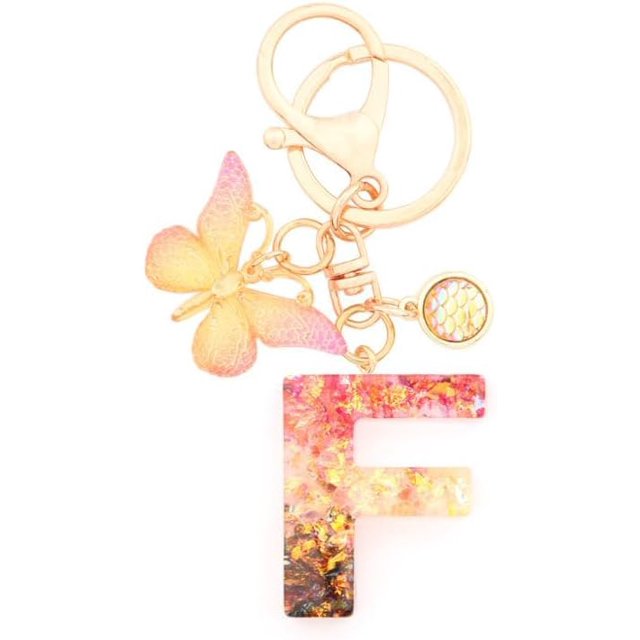 Letter Keychain,26 Letters A-Z Decorative Letter Keychain,Name Keychain for Women Girls Men Teenager Gift