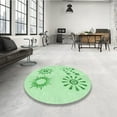 thumbnail image 4 of Ahgly Tapis Rectangulaire Lavable en Machine Intérieur Vert Menthe Transitionnel, 7 Pieds x 9 Pieds, 4 of 7
