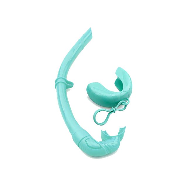 Soidarity Tubo de esnórquel plegable de silicona para hombres y mujeres, manguera de respiración húmeda enrollable portátil para natación y buceo, Deportes acuáticos cian Soidarity OD026674-09
