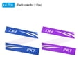 thumbnail image 3 of Unique Bargains 9.8'x0.7' Badminton Racket Head PU Protector Sticker Racquet Guard Tape, Blue/Purple 4 Pack, 3 of 6