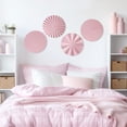 thumbnail image 7 of Pink Metal Sunburst Wall Sculpture 12 Inch Set of 4 For Home Living Room Office, 7 of 7