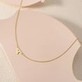 thumbnail image 3 of Yesbay Gold Initial Necklace for Women Tiny Sideways Letter Pendant Chain Necklace Gold Plated Jewelry, 3 of 8