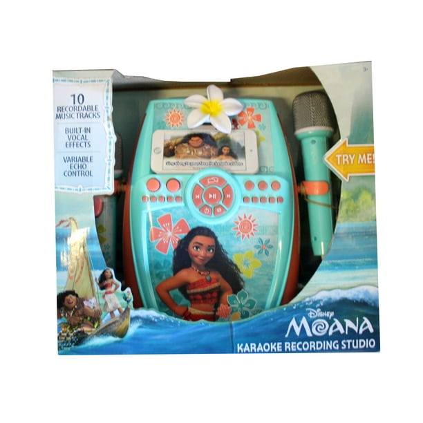 Ekids Disney Moana Karaoke Recording Studio With Dual Microphones Walmart Com Walmart Com