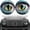 D, variant on HYEASTR 2PCS Beast Eyes Headlight Decals, 3D Stereo Eyes Headlight Decal Stickers, Car Body Window Bumper Decoration Stickers, Car Accessories Round Headlight Decal for Jeep Wrangler