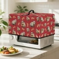 thumbnail image 4 of FOR U DESIGNS Capybara Gingerbread Man Pattern Microwave Oven Cover Foldable Machine Protector Decorative Dustproof Protections for Toaster Oven Christmas Decoration Accessories-S, 4 of 8