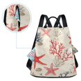 thumbnail image 5 of FORMRS Women's Travel Backpack Purse Anti-Theft Hidden Pockets Casual Shoulder Bag, Light Red Starfish, 5 of 7