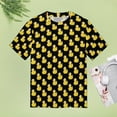 thumbnail image 4 of Duck Pattern Black Women's Short Sleeve Tops Casual Blouses T Shirt, 4 of 6