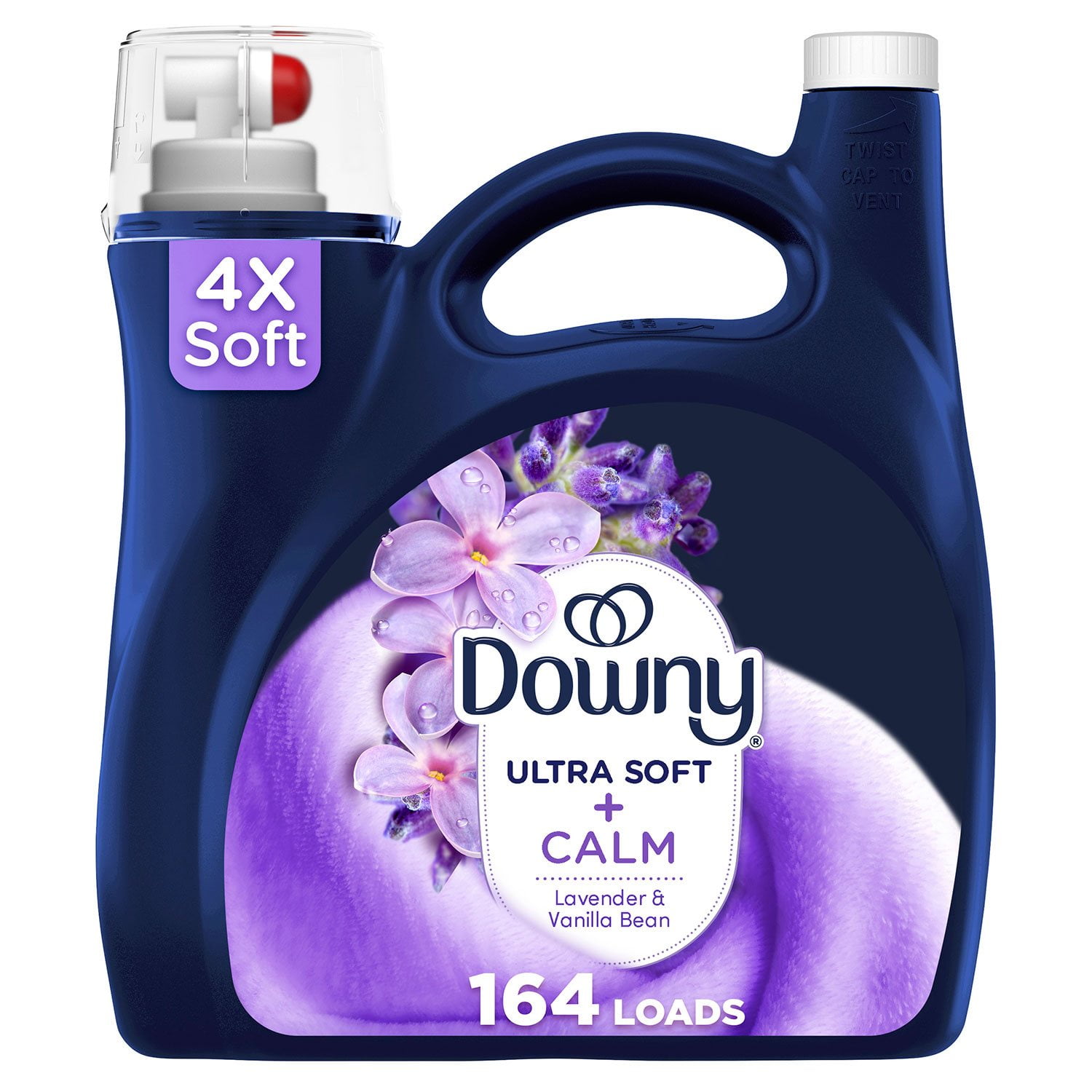 Downy Ultra Soft + Calm Liquid Fabric Softener, Lavender and Vanilla Bean, 164 Loads, 111 fl. oz. - Samsclub.com