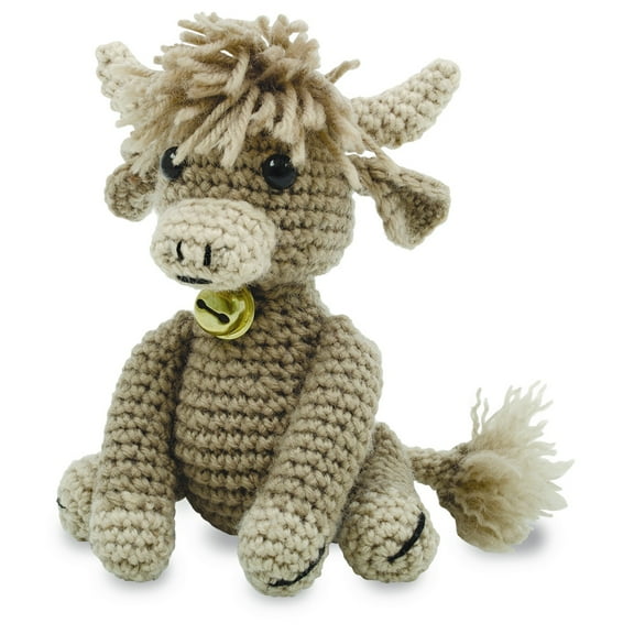 Needle Creations Crochet Kit Highland Cow, Brown 1 Piece
