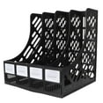 thumbnail image 3 of LAFGUR File Holder 4-Grid Desktop Document Tray High-end Plastic Organizer Storage Office Supplies, 3 of 8