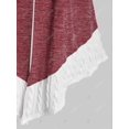 thumbnail image 4 of Tallas grandes Hebillas Two Tone Cable Knit Cardigan Rosegal Mangas largas de talla grande, 4 of 5